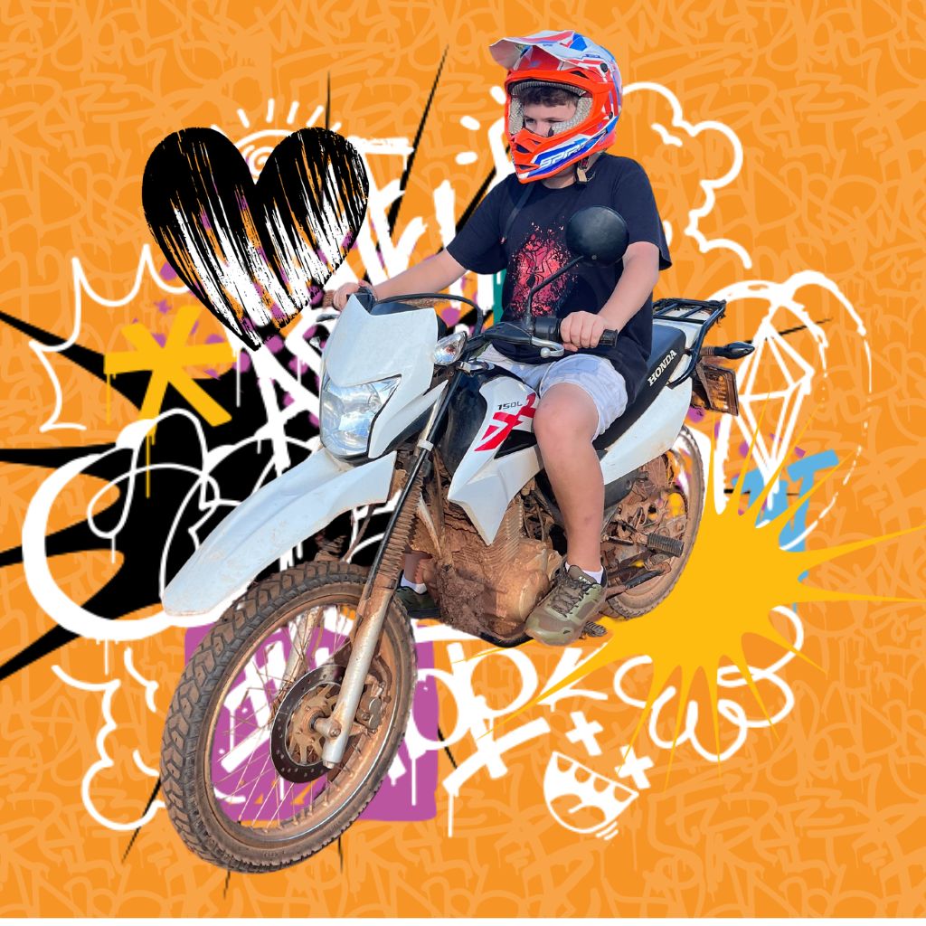 Sebie on bike